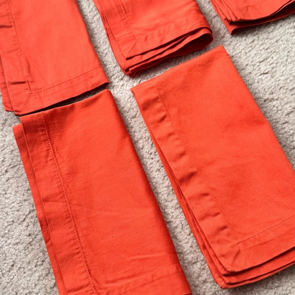 Crate & Barrel 100% Cotton Napkins Orange (19.5 Inch By 20 In)